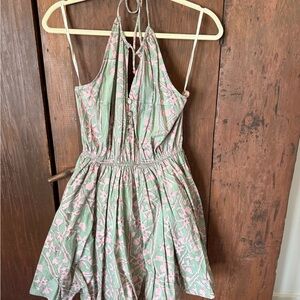 Cleobella Green and Pink Mini Dress